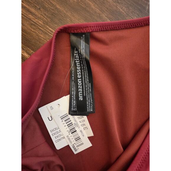Amazon Essentials Bikini Bottom Brick Red Size XS High Waist Swim Brief NWT - Picture 5 of 6